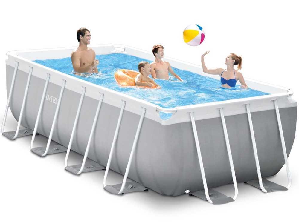Intex Prisma Frame 26790NP – 400x200x122 cm – Piscina elevada + Bomba de filtro 45 W y Escalera